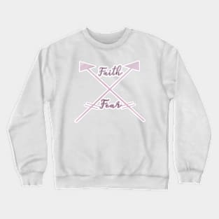 Faith over Fear Pink Watercolor Crewneck Sweatshirt